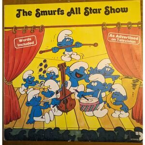 The Smurfs All Star Show Vinyl Record LP Album 1982 Lyrics Included 80s Cartoon